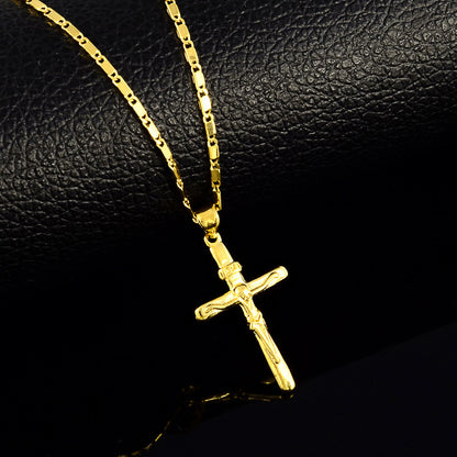 Golden Retro Cross™ Necklace