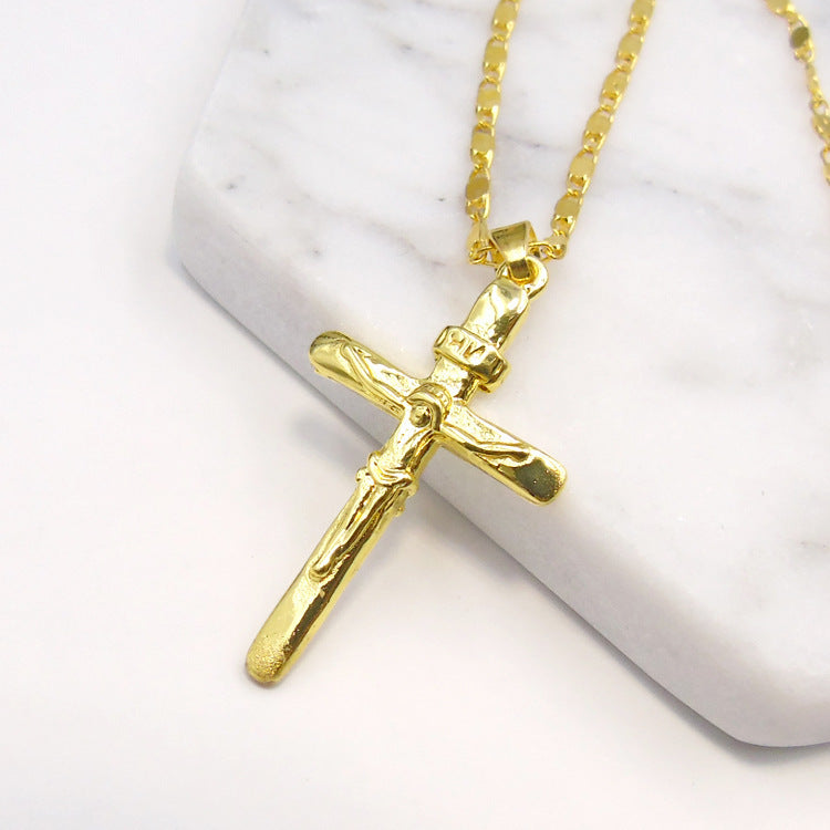 Golden Retro Cross™ Necklace