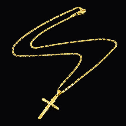 Golden Retro Cross™ Necklace